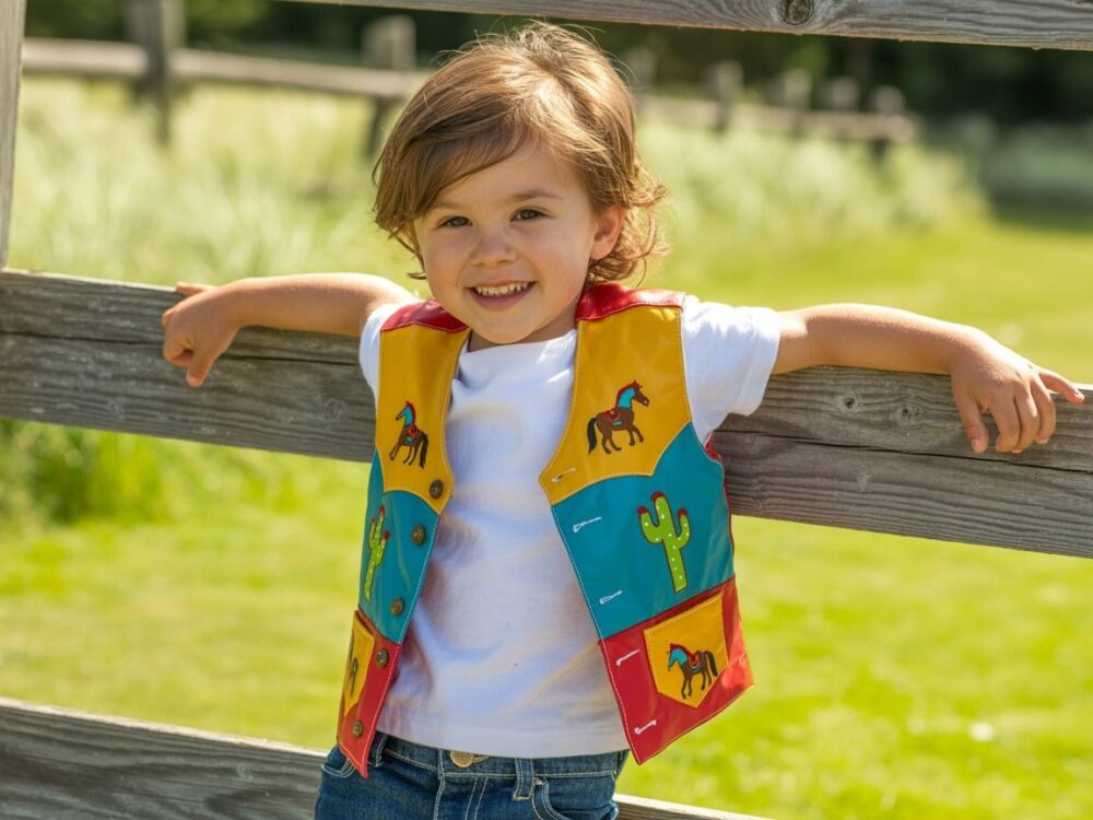 brązowa kamizelka western