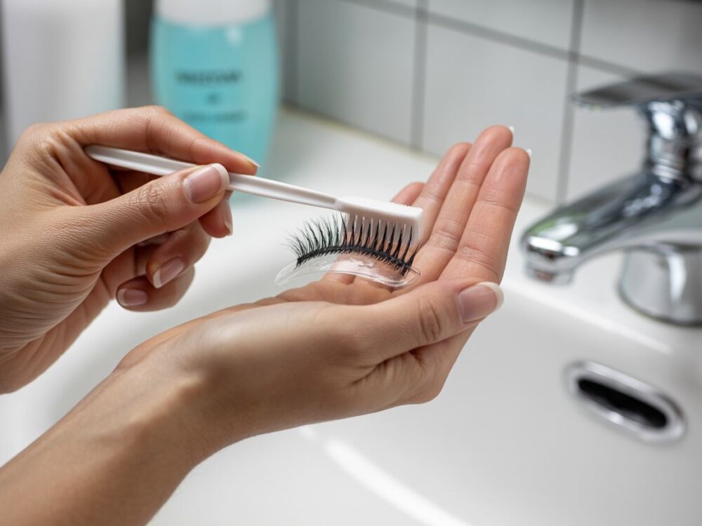 czyszczenie sztucznych rzęs