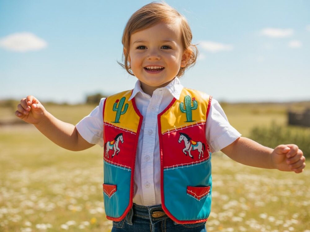 dziecięca kamizelka z frędzlami