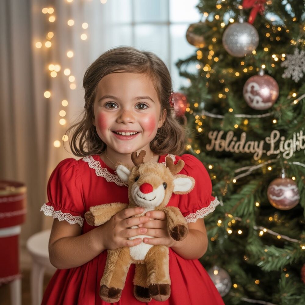 dziewczynka przy choince