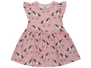 dziewczynka w sukience w konie