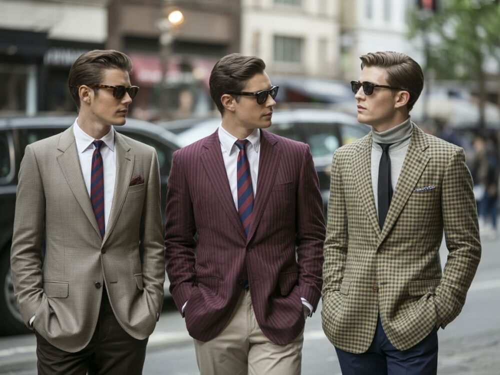 garnitur retro mężczyzna