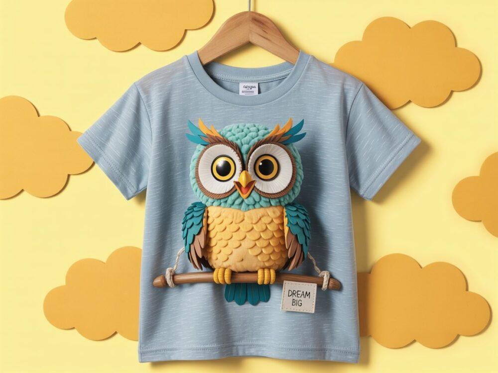 kolorowa bluzka z sową