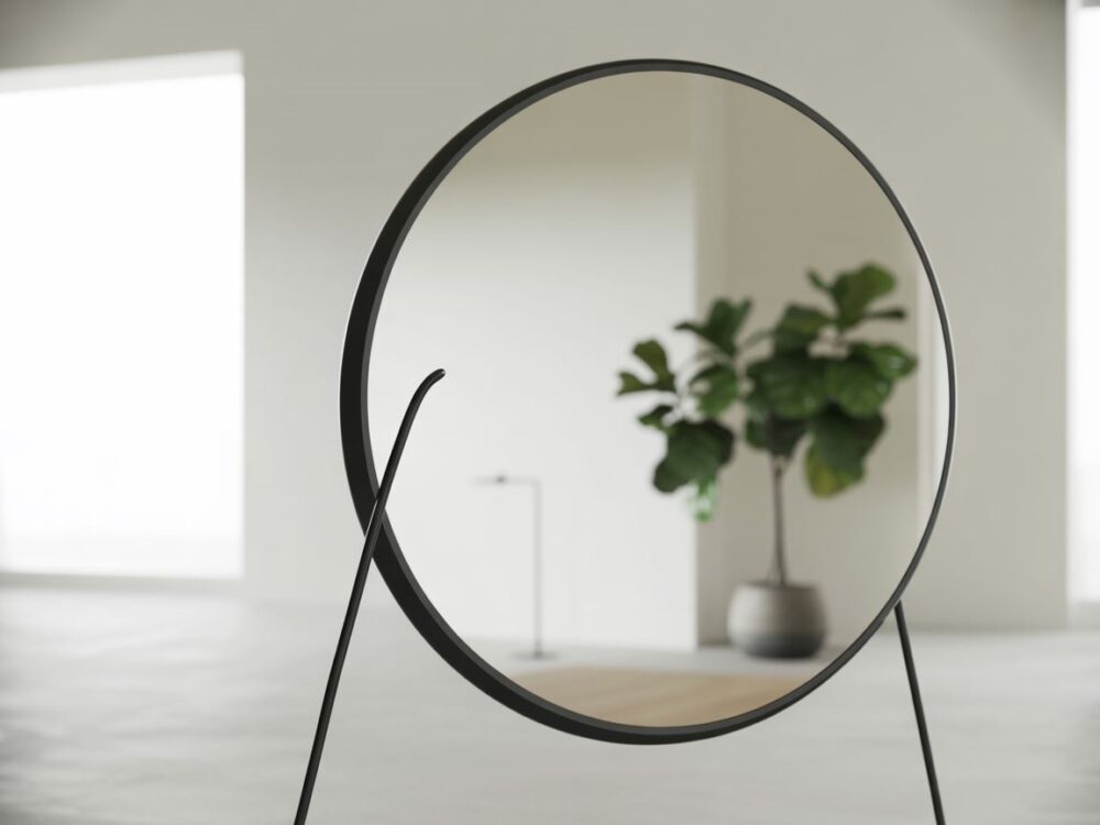 minimalistyczna dekoracja lustro