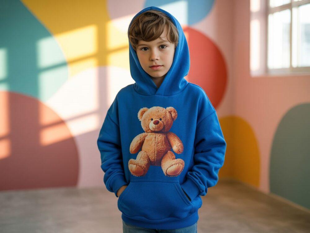 modna bluza chłopięca miś