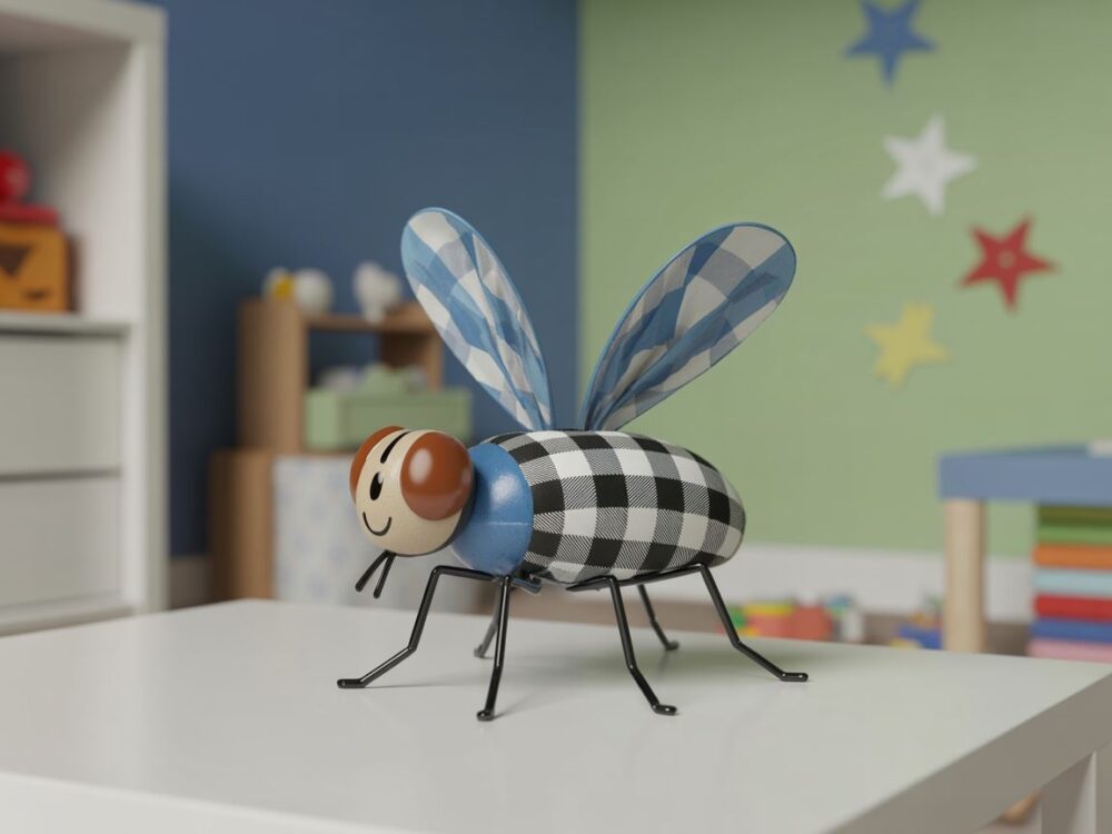 mucha w kratę chłopięca