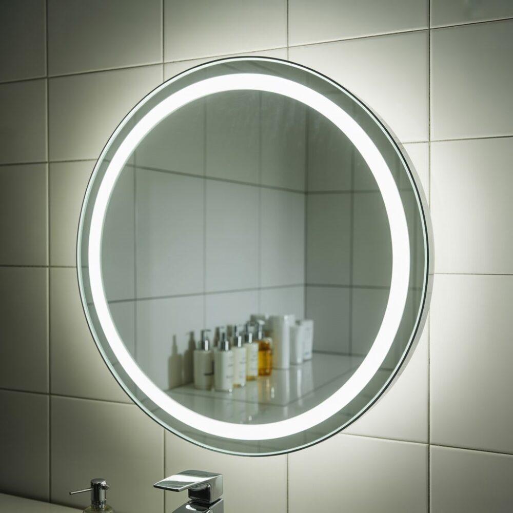 okrągłe lustro LED