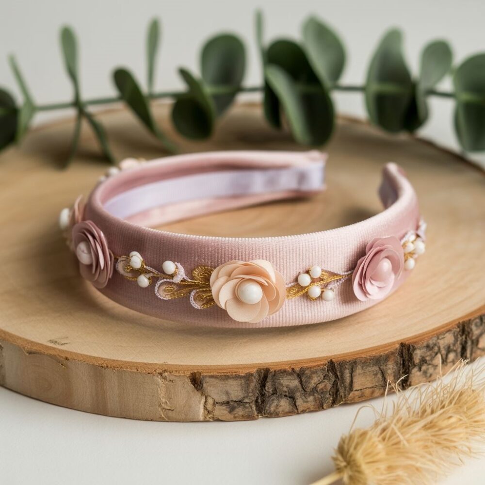 opaska welurowa dziewczynka