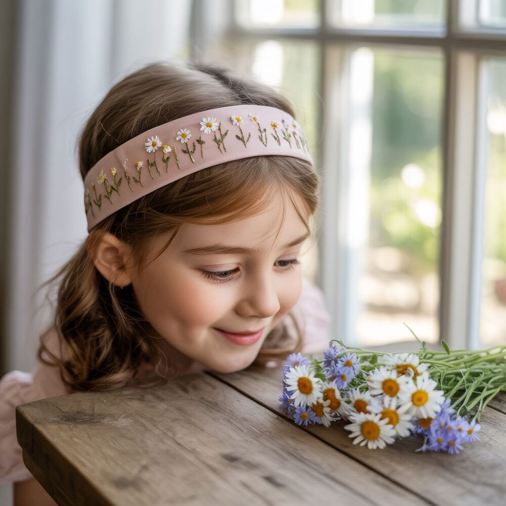 pastelowa opaska welur