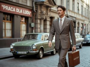 polska moda mężczyzn PRL