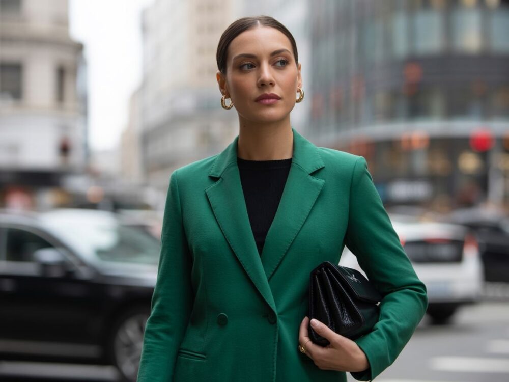 stylowy żakiet na ulicy