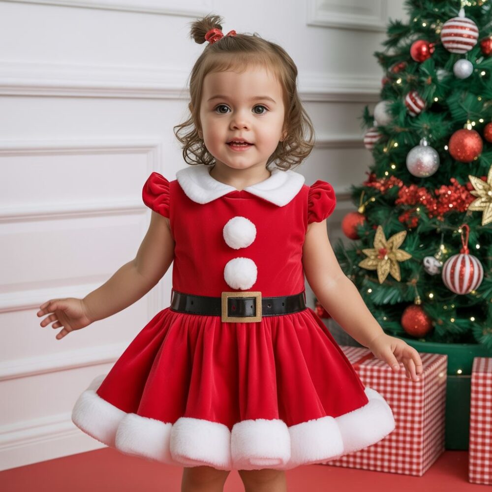 sukienka mikołajkowa dziewczynka