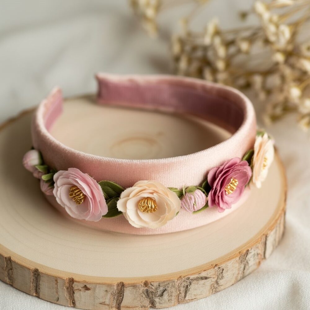 welurowa opaska dziecięca