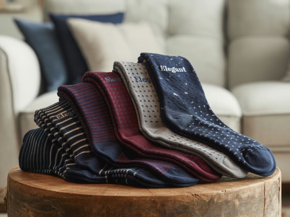 wzorzyste skarpety męskie